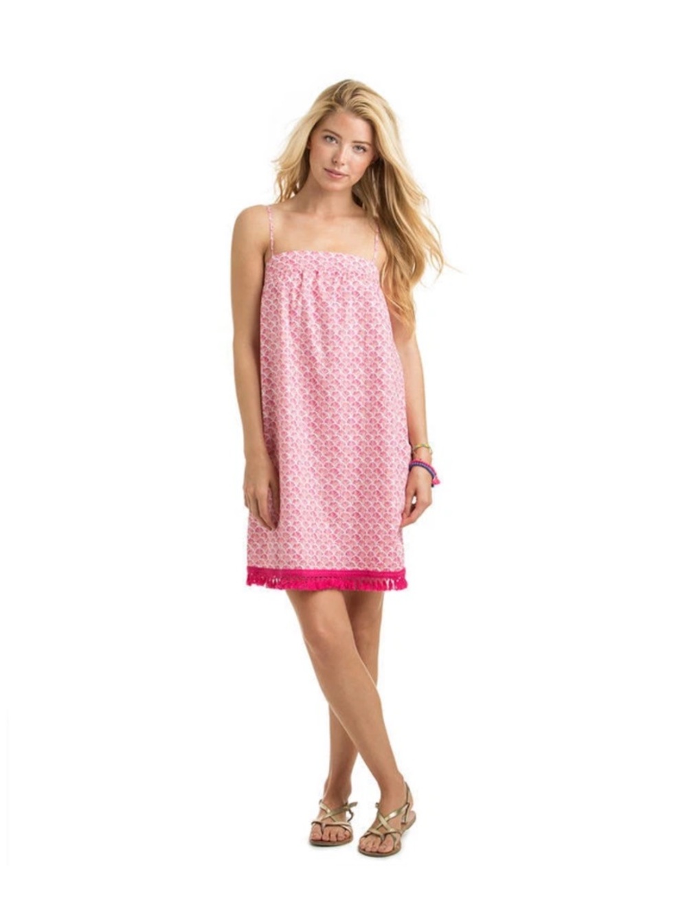 VINEYARD VINES TINY LEAVES SWING COVERUP DRESS
